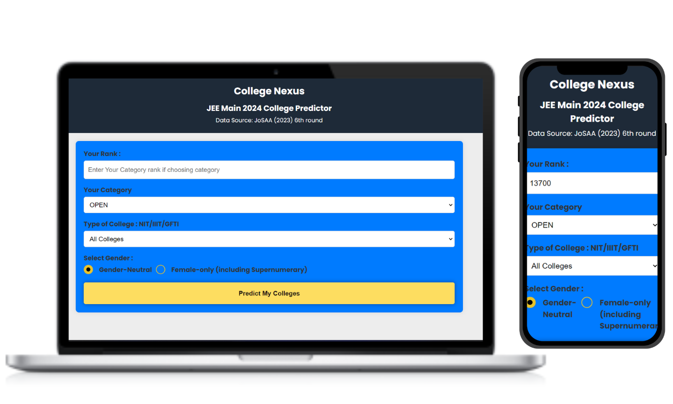 JEE Main College Predictor Tool